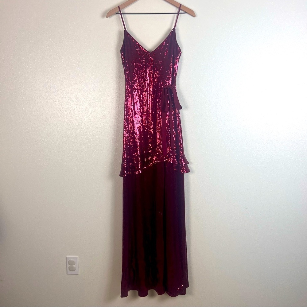 Rachel Zoe Women's Walker Sequined Faux-Wrap Gown - Picture 4 of 15